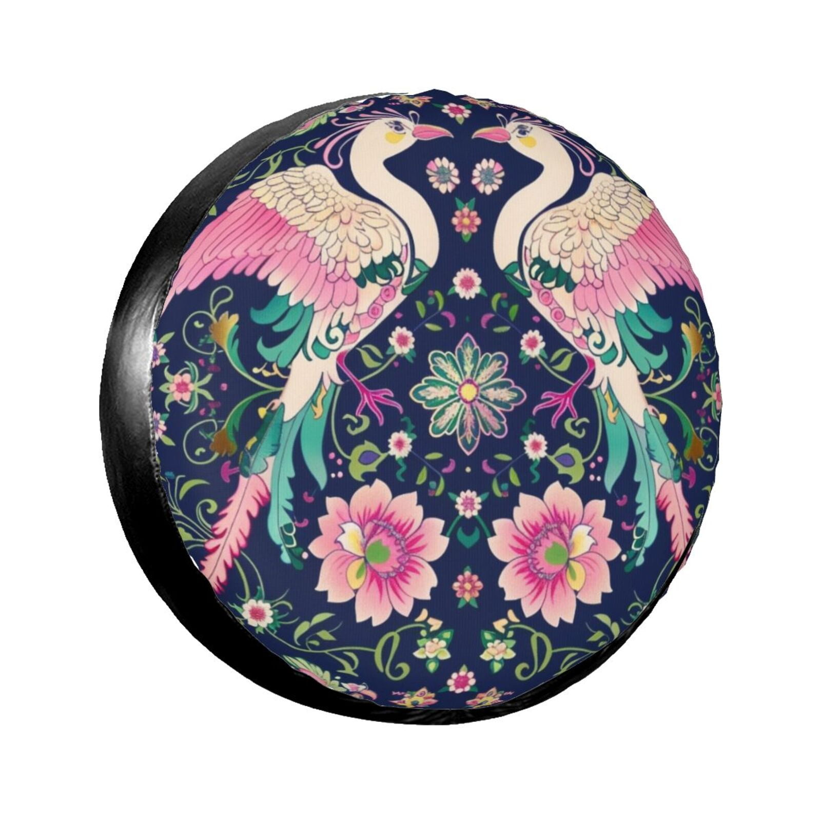 Intricate PersianInspired Bird and Floral Design Camping spare tire