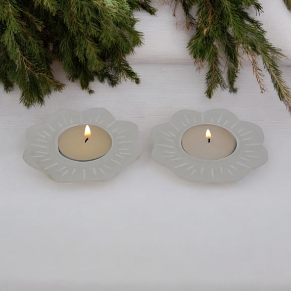Intricate Soapstone T-Light Holder Creates a Soothing Ambiance for Your Space, Ideal for Living Room, Bedroom, or Meditation Room Dcor