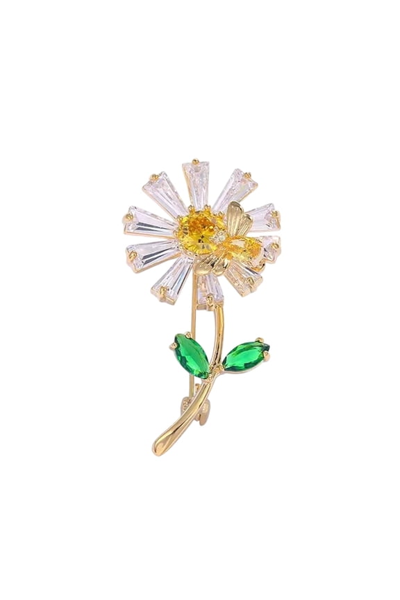 Intricate Sunflowers Design Brooch Fade Resistant Metal Accessory Perfect For Mix Matching Fashion Ensembles