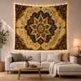 thumbnail image 1 of Intricate Symmetrical Mandala on a Warm Parchment Background, Mystical Boho for Meditation Enthusiasts, Ornate Wall Art Decor, Housewarming Gift Tapestry Wall Hanging for Bedroom and Living Room, 1 of 7