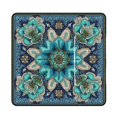 thumbnail image 1 of Intricate Teal Floral Tapestry Design Waterproof Picnic Blanket with Foldable Zipper, Suitable for Outdoor Use, Suitable for Travel, Camping, Beaches, Parks, Grasslands, Picnic Blanket Accessories, 1 of 7
