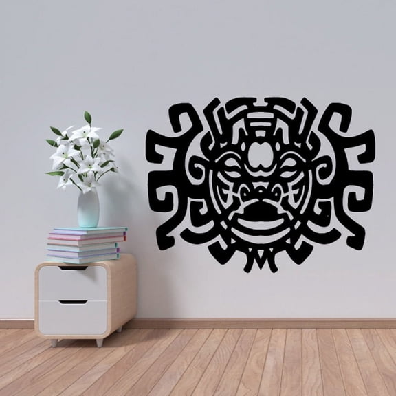 Intricate Tribal Face Decal - 36 Inches