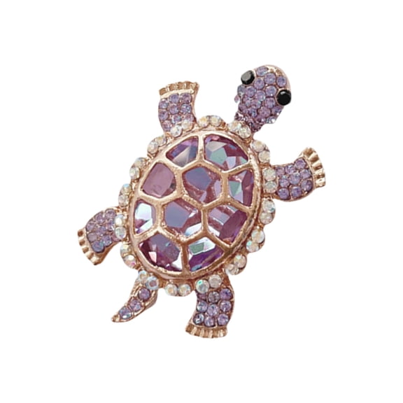Intricate Turtles Brooch with Rhinestones Comfortable Wear Shimmering Crystal Embellished Lapel Pin Party Accessory