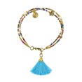 thumbnail image 1 of Intriguing Fiesta Blue Tassel & Multi-Color Beaded Bracelet for Female Adult, 1 of 4