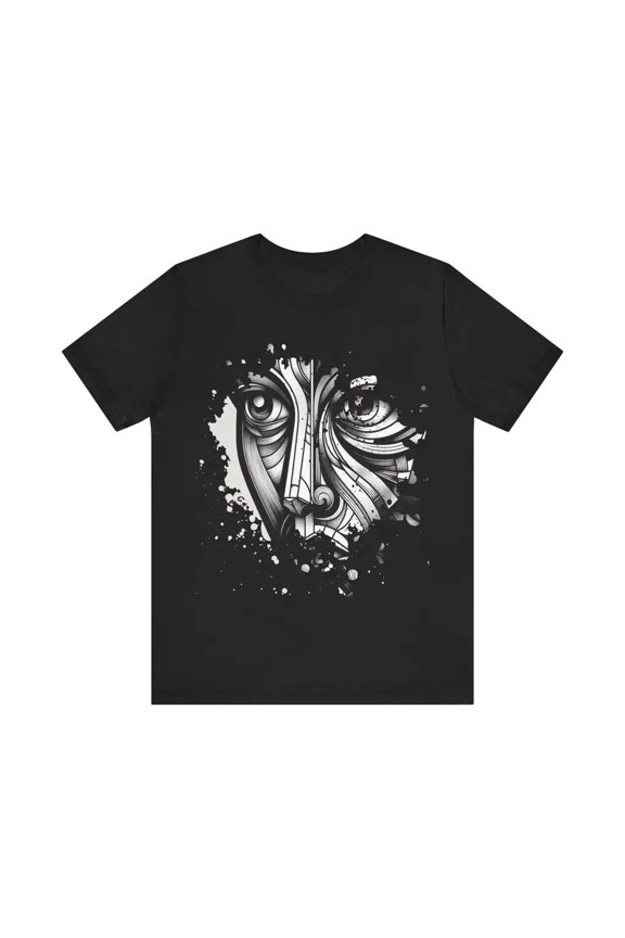 Intriguing Monochrome Visage - Jersey Short Sleeve Tee