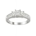 thumbnail image 1 of Intriguing Three Stone Three Stone Engagement ring Half Carat Princess Cut Diamond on Gold, 1 of 3