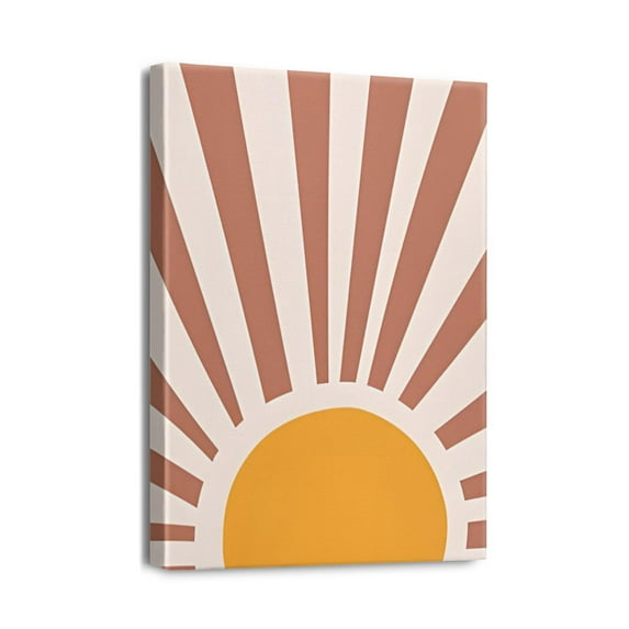 Intriguing Unframed Abstract Wall Art Prints - 12x16inch Boho Decor with Minimalist Geometric Design, Neutral Line Art Posters for a Mid Century Modern Bedroom Ambiance.