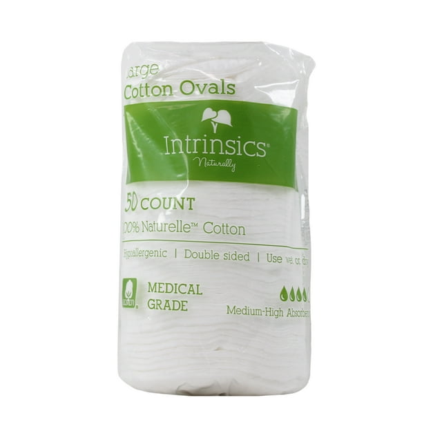 Intrinsics 407406 Large Oval Cotton Pads 3" 50 Count