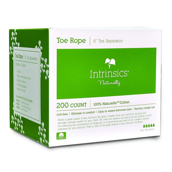 Intrinsics Toe Rope - 6", Cotton Toe Separators, 200 Count