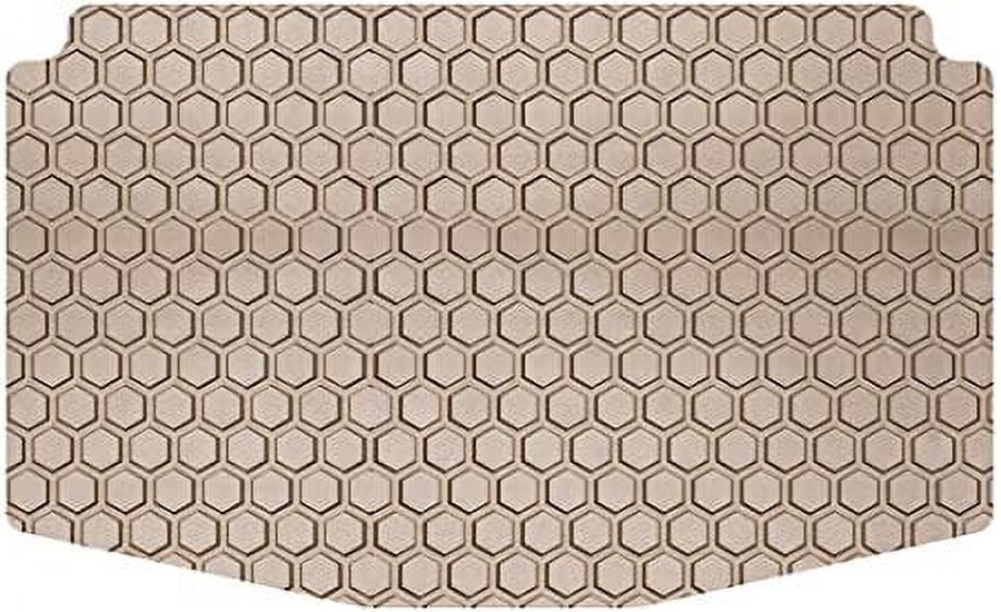Intro-Tech BM-661-RT-T Hexomat Cargo Area Custom Fit Floor Mat for Select BMW X5 Models w/Tracks Covered - Rubber-Like Compound, Medium, Tan