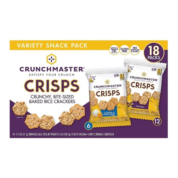 Introducing Crunchmaster Variety Snack Pack, 18 ct.