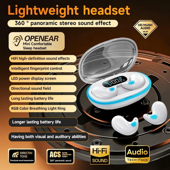 Introducing The General - a Modern Design of True Wireless In-Ear Headphones That Provide Comfort for Sleeping, Perfect for Music And Video. These TWS HIFI Earbuds Feature Bass And ACC Stereo Sound