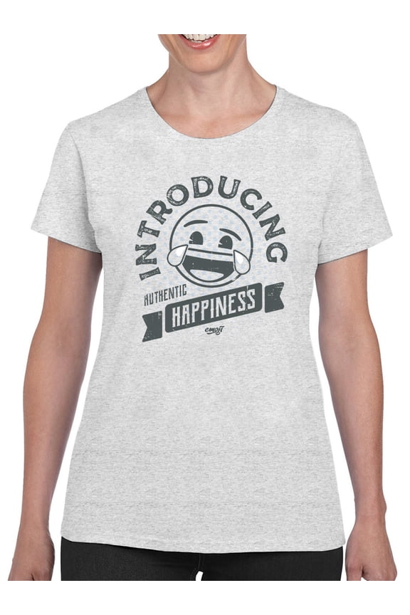 Introducing Happiness - Retro Laughing Emoji Women's T-shirt