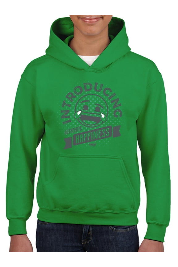 Introducing Happiness - Retro Laughing Emoji Youth's Hoodie
