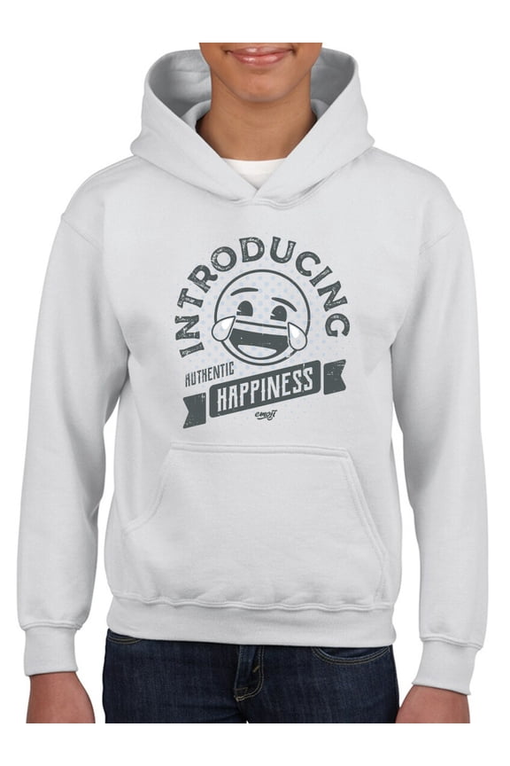 Introducing Happiness - Retro Laughing Emoji Youth's Hoodie