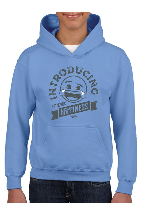 Introducing Happiness - Retro Laughing Emoji Youth's Hoodie