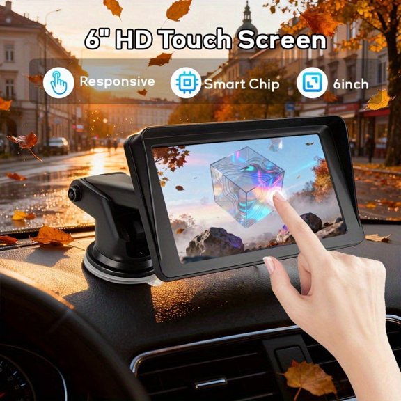 Introducing The Latest 10.26-Inch Wireless Car Display, Equipped with Integrated Car Audio, a Touchscreen Interface, a 720P HD Backup Camera, a Dashcam, Wireless Connectivity, GPS Navigation
