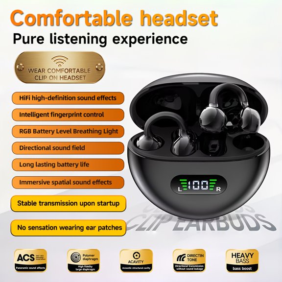 Introducing The Latest Senyang Clip-On Sports Headphones, Designed for Comfort And Style. These Earbuds Deliver Rich Deep Bass And Are Perfect for Music, Gaming, And Calls. Ideal for Android And for