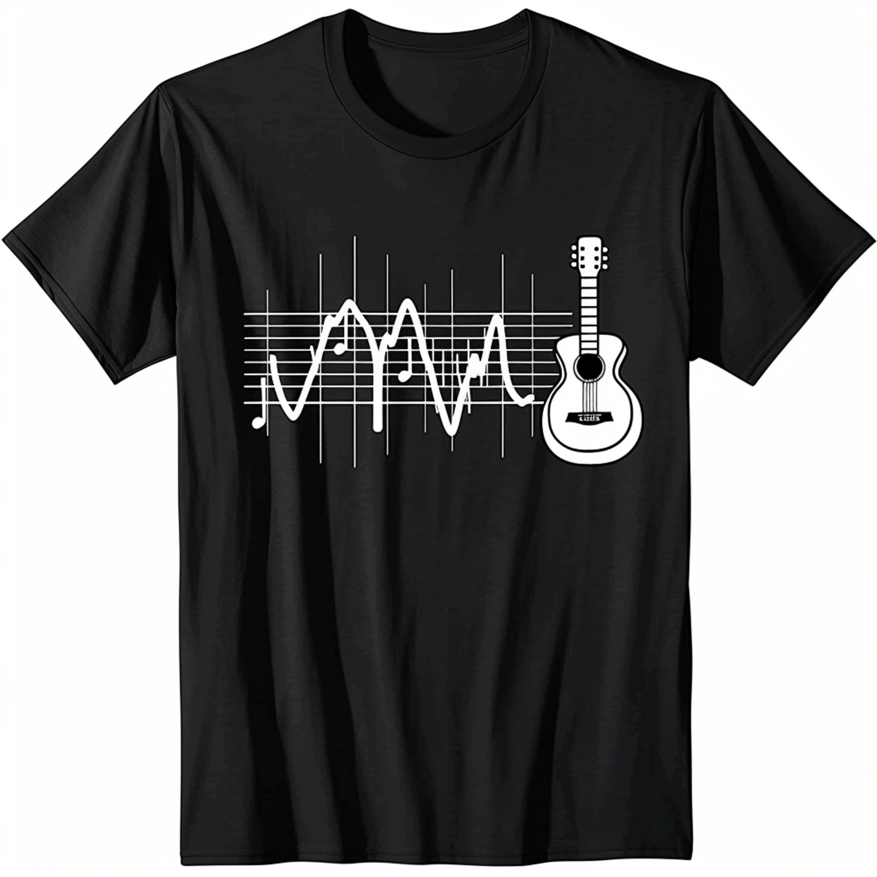 Introducing our latest musthave: the Guitar Heartbeat Black TShirt ...