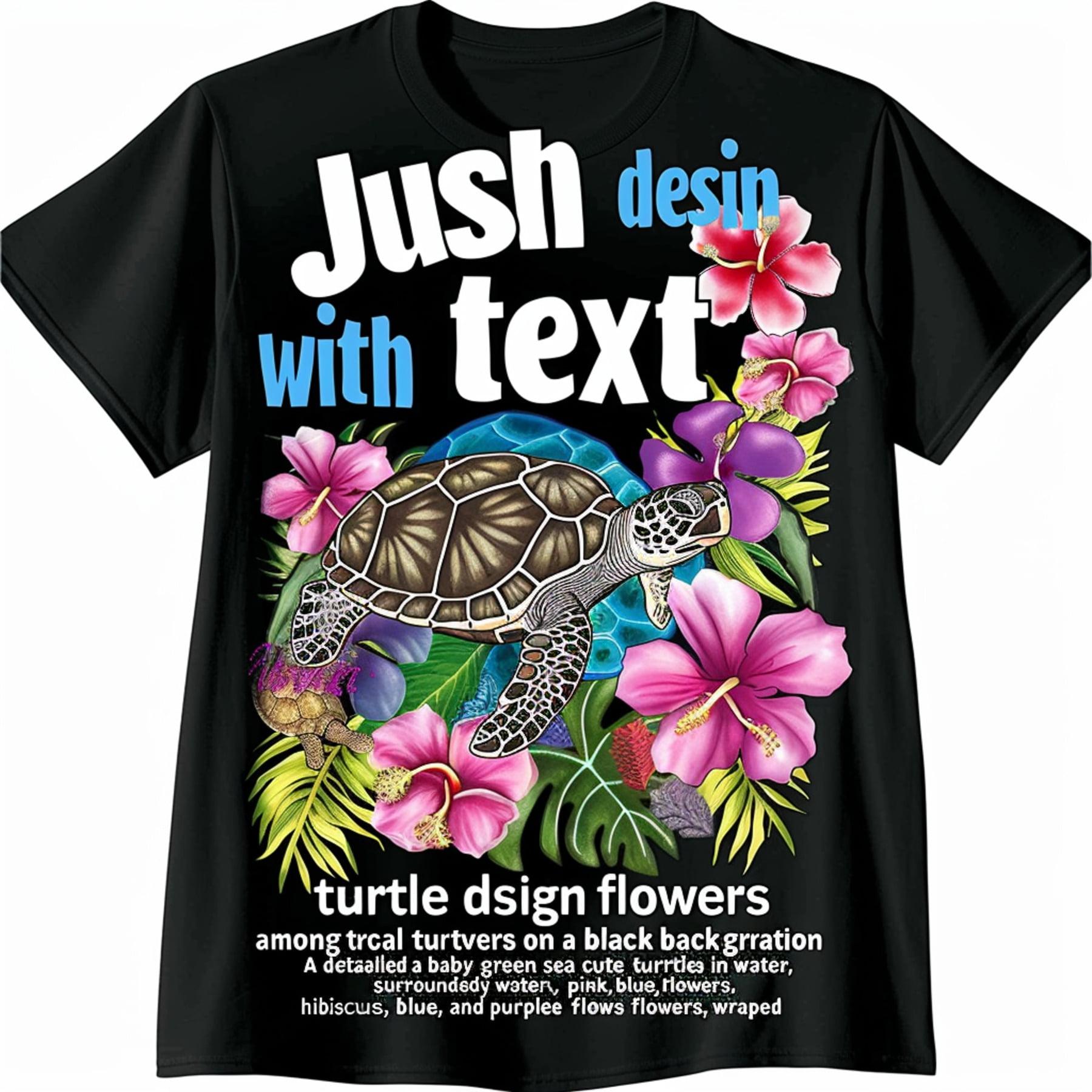 Introducing our stunning 'Just A Girl Who Loves Turtles' Black TShirt ...