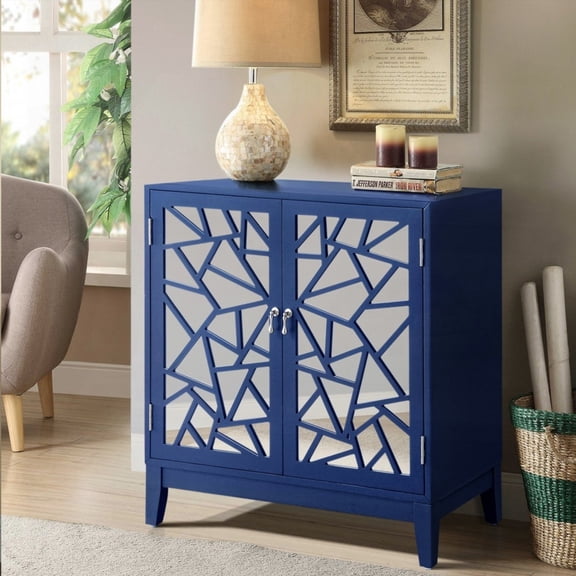 Introducing the Elegant Breckenridge Blue 2-door Console Table for Stylish Storage