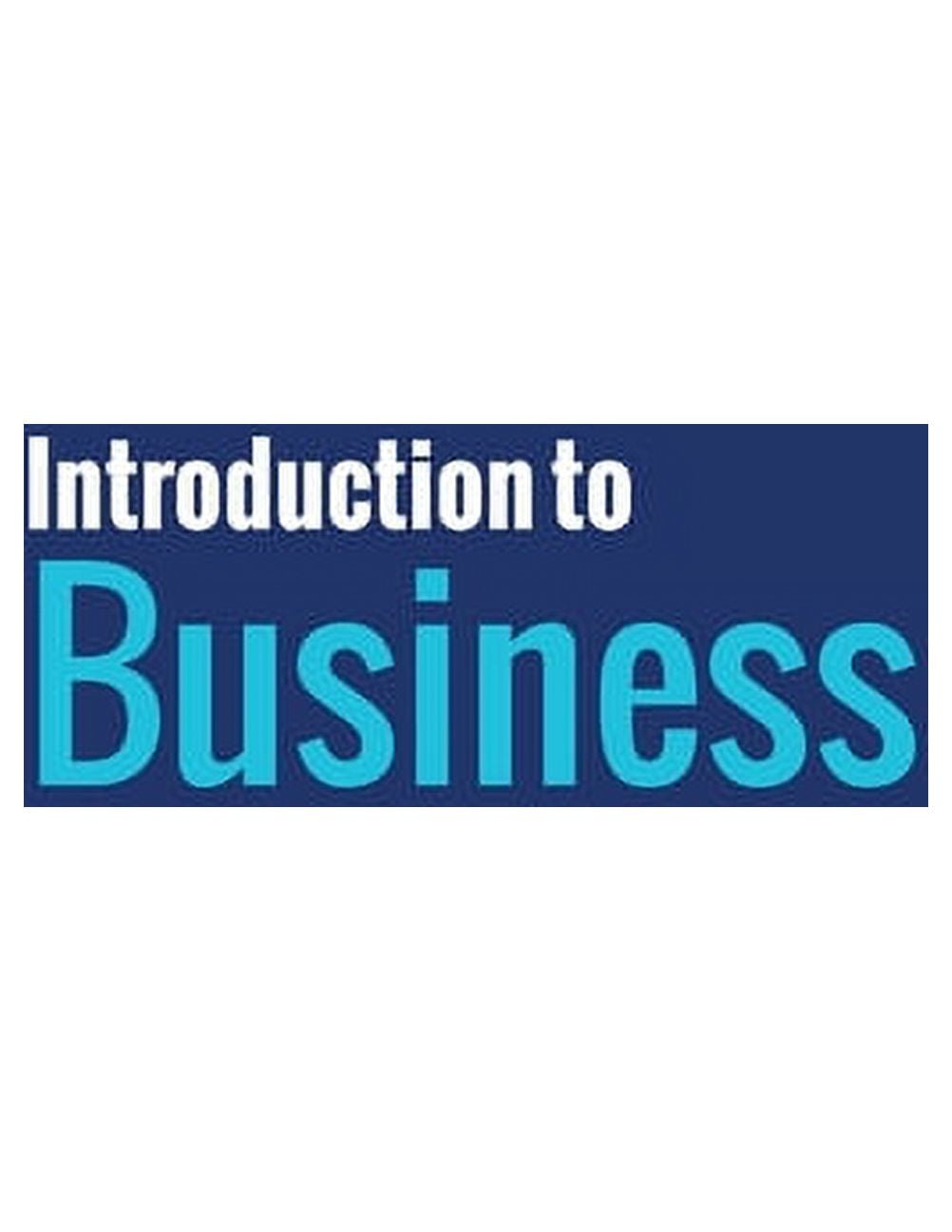 Introduction To Business, (Paperback) - Walmart.com