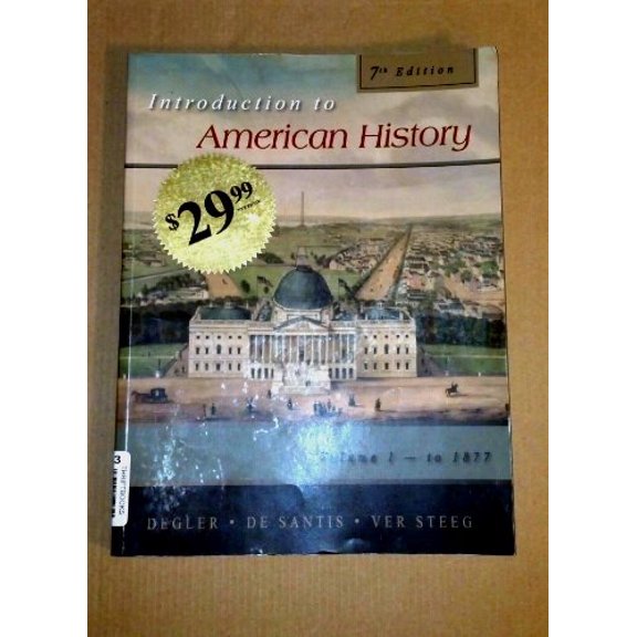 Pre-Owned Intro. to American History, Volume 1 Degler Paperback