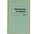 thumbnail image 1 of Pre-Owned Introduction to Analysis Hardcover, 1 of 1