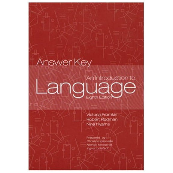 Pre-Owned Introduction to Language - Answer Key (Unknown) 1413023134 9781413023138
