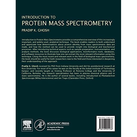 Pre-Owned Introduction to Protein Mass Spectrometry [Hardcover] Ghosh, Pradip Kumar