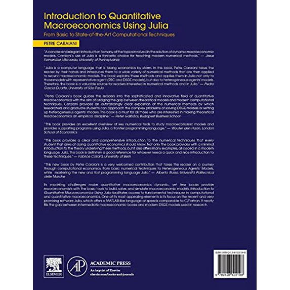 Pre-Owned Introduction to Quantitative Macroeconomics Using Julia: From Basic to State-of-the-Art (Paperback) by Petre Caraiani