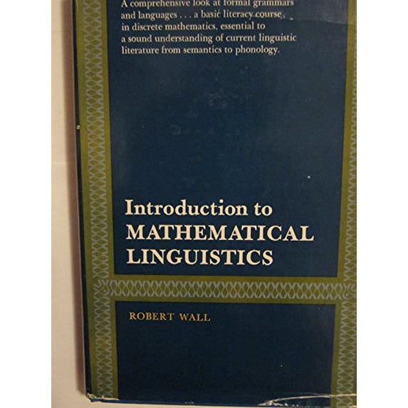 Pre-Owned Introduction to mathematical linguistics (Hardcover) 013487496X 9780134874968