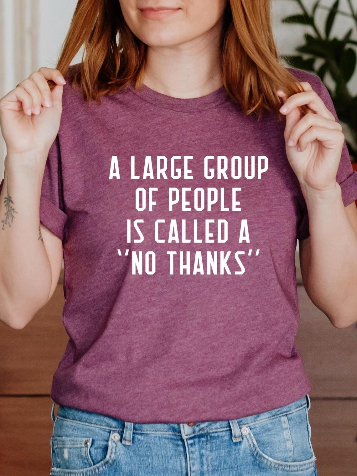 Introvert A Group Of People Is Called A No Thanks T-Shirt, Social ...