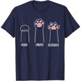 thumbnail image 1 of Introvert Cat Animal Rescue Pet Lover Apparel Rock Paper Scissors Hand Game Cute Paw Funny Cat T-Shirt, 1 of 2