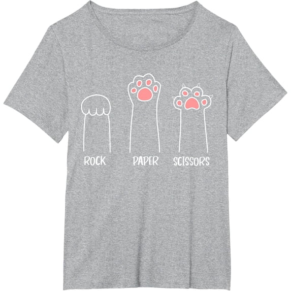 Introvert Cat Animal Rescue Pet Lover Apparel Rock Paper Scissors Hand Game Cute Paw Funny Cat T-Shirt
