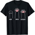 thumbnail image 1 of Introvert Cat Animal Rescue Pet Lover Apparel Rock Paper Scissors Hand Game Cute Paw Funny Cat T-Shirt, 1 of 2