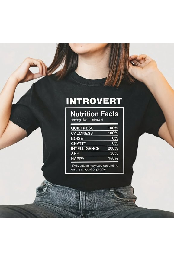 Introvert Logo Funnayingumor Introvers Joke T- S1Hir Summer Cotton Streetwear Humor Quotes