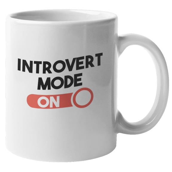 Introvert Mode On Coffee & Tea Mug for Nerdy, Geek, Men & Women (11oz)