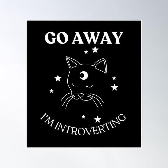 Introvert Poster Wall Art, Modern Wall Decor, 24x36 UNFRAMED