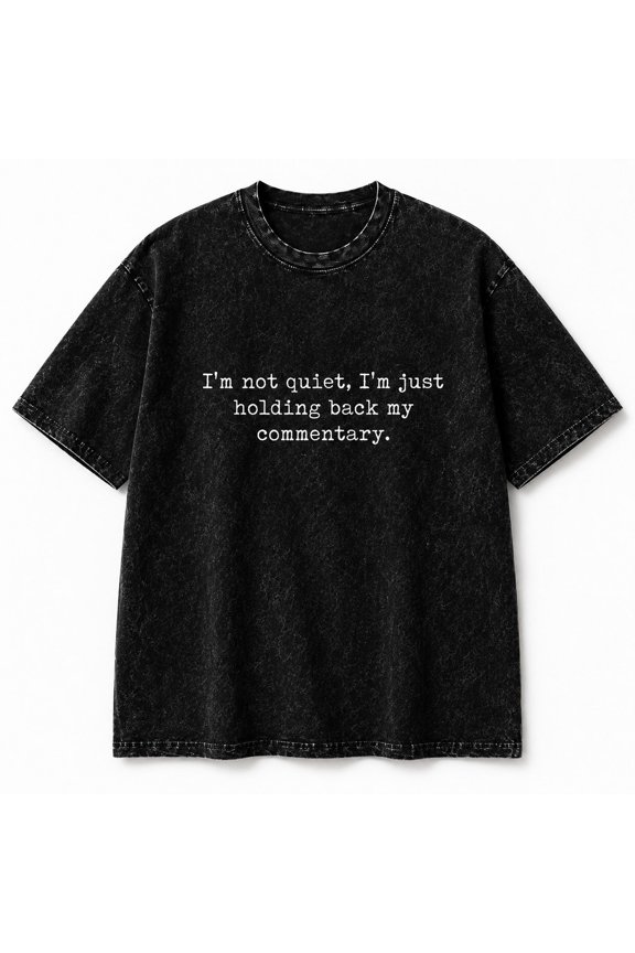 Introvert Quote Mineral Wash T-Shirt, Unisex Classic Fit Graphic Tee