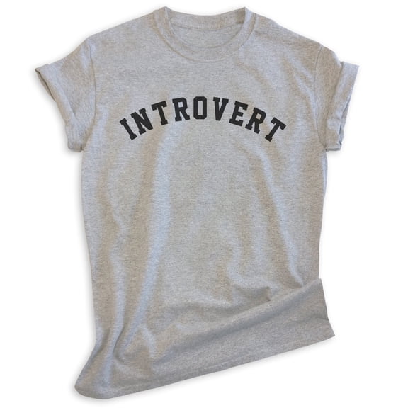 Introvert Shirt, Unisex Women's Men's Shirt, Antisocial Shirt, Introverted Shirt, Heather Gray, X-Large