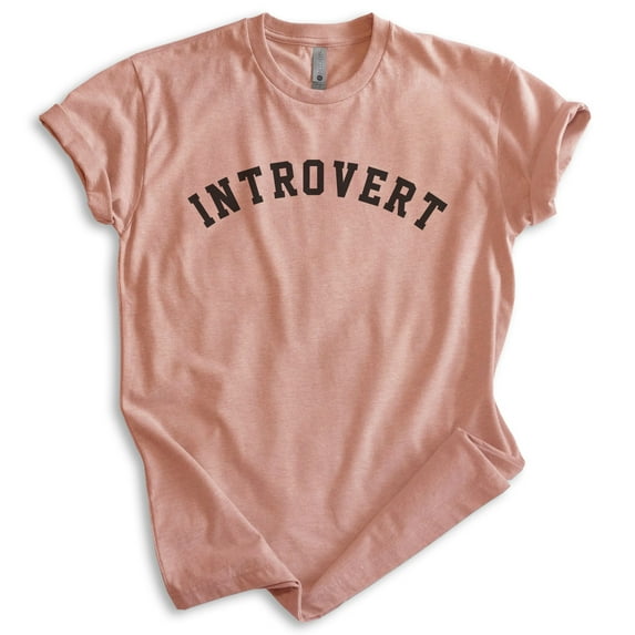 Introvert Shirt, Unisex Women's Men's Shirt, Antisocial Shirt, Introverted Shirt, Heather Sunset, Small