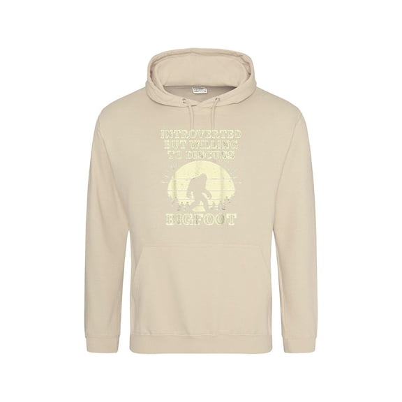 Introvert Thinking Bigfoot Funny Sasquatch Joke Nature Quote Style Hoodie, for men & women, up to size 5XL