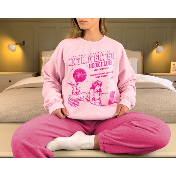 Introverted Book Club Sweatshirt | Bookish Sweatshirt, Anti-Social Book Club, Gift For Book Lover, Dark Romance Bookish Hoodie Gift For Her