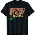 thumbnail image 1 of Introverted But Willing To Discuss Cats T-Shirt, 1 of 4