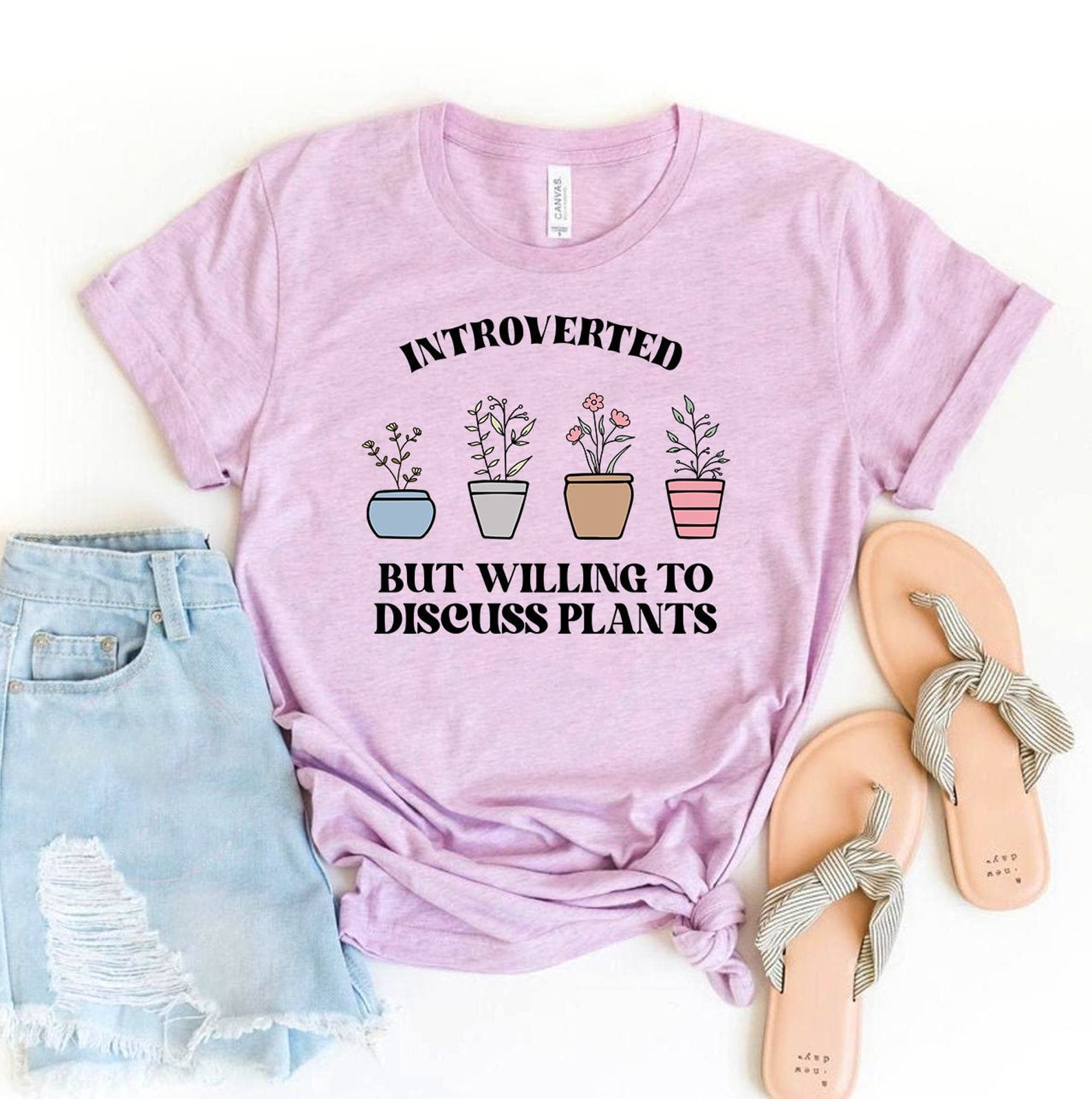 Introverted But Willing To Talk About Plants Unique Gift Tee Introverted But Willing To Talk About Plants Unique Gift Tee
