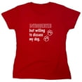 thumbnail image 1 of Introverted But Willing To Discuss Sarcastic Humor Novelty Funny Women's Casual Tees, 1 of 3