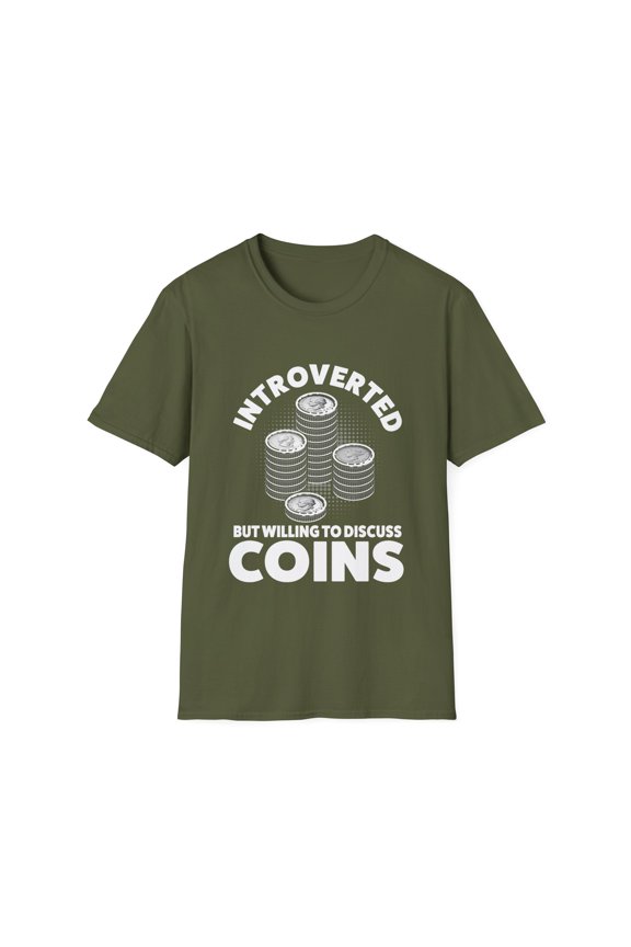 Introverted Discuss Coins Collecting Lover Coin Collector TShirt and More