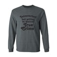 thumbnail image 1 of Introverted.. .Discuss True Crime Adult Long Sleeve T-shirt, 1 of 3