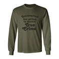 thumbnail image 1 of Introverted.. .Discuss True Crime Adult Long Sleeve T-shirt, 1 of 3